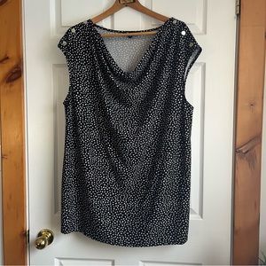 Lily Morgan Sleeveless Top, Polka Dot, Size 1X